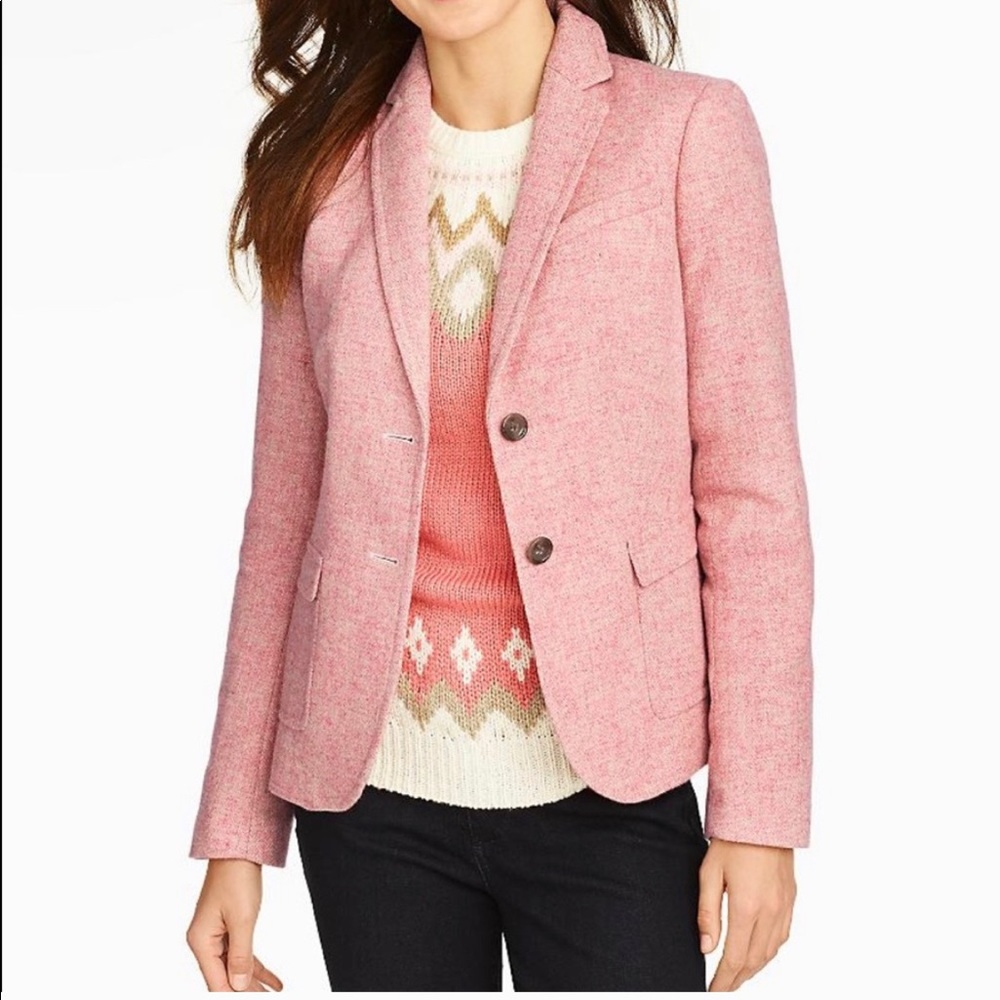 Talbots Herringbone Shetland wool blend blazer